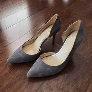Grey Suede Heels